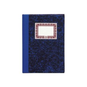 Dohe Cuaderno Cartone Rayado Horizontal de 100 Hojas - Cuarto Natural - Tapa en Tres Piezas con Lomera de Tela - Interior en Papel Offset de 70g/m2 - Cosidos a Hilo Vegetal - Lomo Azul