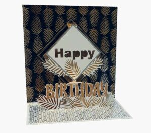 Pictura Tarjeta 3D Pop-Up - 16x16cm - Tematica Cumpleaños - Embolsada Individualmente en Celofan - Incluido Sobre Blanco - Papel con Certificacion FSC