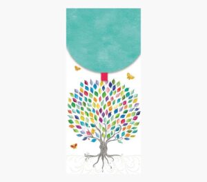 Pictura Tarjeta Money Cards - Tarjeta de Regalo Vertical - 9.6x21.3cm - Tematica Arbol - Embolsada Individualmente - Incluye Sobre Blanco - Papel con Certificacion FSC