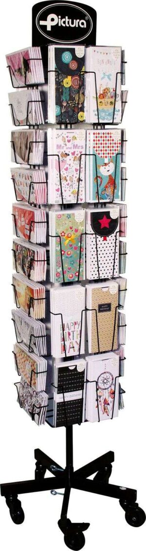 Pictura Expositor Money Card - en mm: 213x96 y 96x213 - Expositor de Tarjetas Coleccion Money Card - 40 Compartimentos - Capacidad para 240 Tarjetas - Impresas en Papel con Certificacion FSC