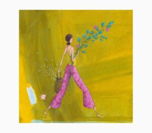 Pictura Gaëlle Boissonnard Tarjeta Doble - Acabado en Barniz de Relieve UV Grueso - Laminado Mate de Tacto Suave - 16x16cm - Papel con Certificacion FSC