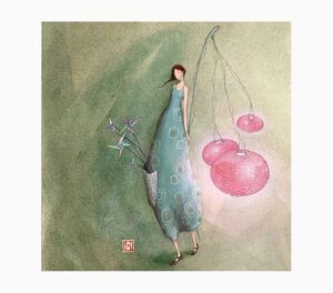 Pictura Gaëlle Boissonnard Tarjeta Doble - Acabado en Barniz de Relieve UV Grueso - Laminado Mate de Tacto Suave - 16x16cm - Papel con Certificacion FSC