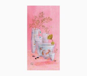 Pictura Aquarupella Gaëlle Boissonnard Tarjeta Doble 10.5x21cm - Acabado en Barniz de Relieve UV Grueso - Laminado Mate de Tacto Suave - Papel con Certificacion FSC