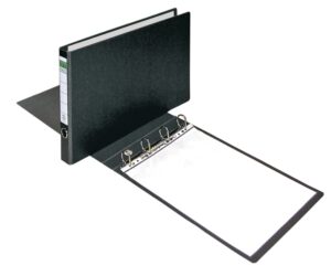 Elba Carpeta de Anillas 4D 35mm A3 Apaisado - Lomo 50mm con Etiqueta - Carton Compacto - Color Negro