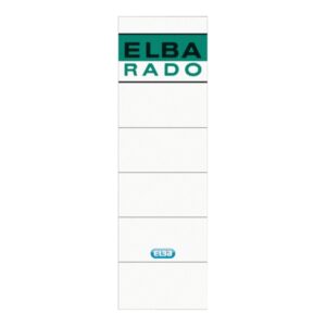 Elba Etiquetas Adhesivas L80mm - Facil de Pegar - Tamaño L80mm - Ideal para Organizar y Etiquetar - Color Blanco