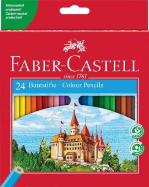 Faber-Castell Classic Colour Pack de 24 Lapices de Colores Hexagonales - Resistencia a la Rotura - Colores Surtidos