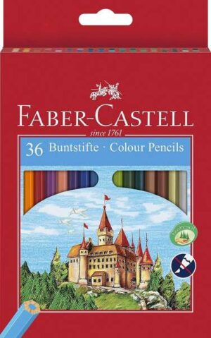 Faber-Castell Classic Colour Pack de 36 Lapices de Colores Hexagonales - Resistencia a la Rotura - Colores Surtidos