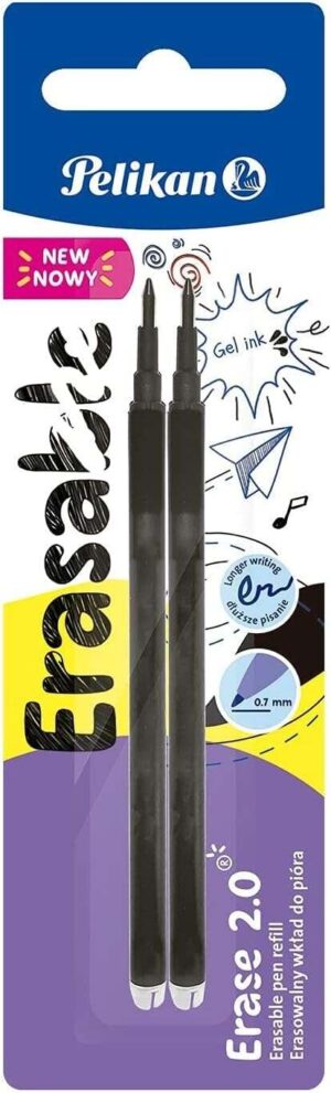Pelikan Blister 2 Erase 2.0 Recambio - para Lapiz Borrador Erase 2.0 - Color Negro