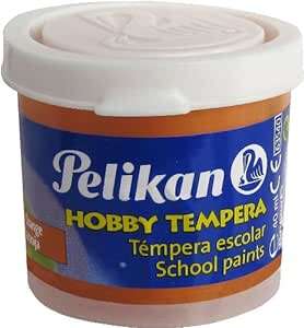 Pelikan Tempera Escolar Frasco 40ml - Facil de Lavar - Ideal para Actividades Escolares - Color Naranja