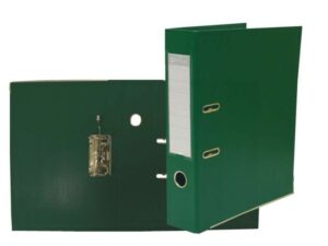 Bismark Archivador A-Z Formato Folio - PVC de Gran Resistencia - Tarjetero en el Lomo - Cartoneras Metalicas en el Borde Inferior - Mecanismo de Palanca - Color Verde