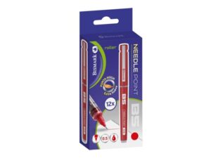 Bismark Boligrafo Tinta Liquida Punta Aguja - Escritura Suave - Alta Precision - Color Rojo