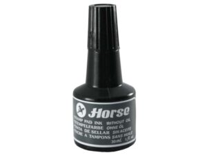 Horse Bote de Tinta para Tampon 30ml - Sin Aceite - Color Negro