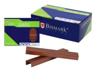 Bismark Caja de 1000 Grapas Cobreadas de Alambre de Alta Calidad - Color Cobre