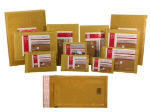 Bismark Bolsa Acolchada Kraft Nº12 120x215mm - Recubrimiento Interno de Laminas de Burbuja de Aire - Cierre Autoadhesivo - Ideal para Envios con Alta Proteccion