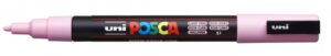 Posca PC-3M Marcador de Pintura - Punta de Poliester Conica 0.9-1.3mm - Tinta Base al Agua - Resistente a la Luz - No Permanente - Color Rosa Claro