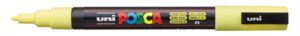 Posca PC-3M Marcador de Pintura - Punta Conica 0.9-1.3mm - Tinta Base al Agua - Resistente a la Luz - Color Amarillo Sol