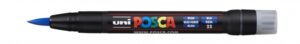 Posca PCF-350 Marcador de Pintura - Punta Acrilica Estilo Pincel - Tinta Base al Agua - Resistente a la Luz - No Permanente - Ideal para Carteleria y Decoracion - Color Azul