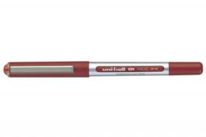 Uni-ball Eye Micro UB-150 Boligrafo de Tinta Liquida - Punta de Bola 0.5mm - Tinta Resistente al Agua y Luz - Sistema de Control de Tinta - Ventana de Nivel de Tinta - Color Rojo