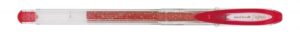 Uni-ball Signo Sparkling UM-120SP Boligrafo de Gel - Punta de Bola 1mm - Tinta Pigmentada Resistente al Agua y Luz - Efecto Purpurina - Color Rojo