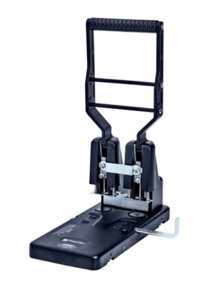 Rexel HD 2300 Taladro Perforador para Gruesos hasta 300 Hojas - Punzones 6mm - Mango Extralargo - Guia Metalica con Bloqueo - Profundidad de Papel Ajustable - Color Negro