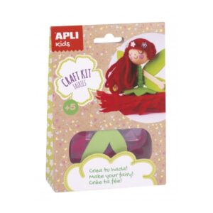 Apli Mini Kit de Manualidades Hada Roja - Incluye Material e Instrucciones - Beneficios: Reduce Estres, Aumenta Autoestima, Mejora Memoria, Desarrolla Coordinacion