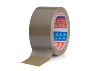 Tesa 4120 Precinto de Embalar Standard 50mm x 66 Metros - Fabricado en PVC - Adhesivo de Caucho Natural - Color Marron