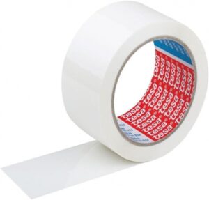 Tesa 4089 Precinto de Embalar 50mm x 66 Metros - Fabricado en Polipropileno - Adhesivo de Caucho Natural - Color Blanco