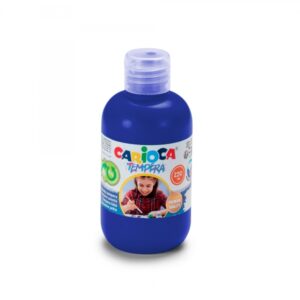 Carioca Botella de Tempera 250ml - Colores Superlavables - Faciles de Mezclar - Aplicable en Materiales Porosos - Alta Opacidad - Color Azul Cyan