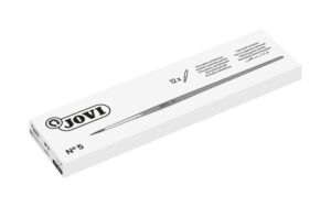 Jovi Pinceles Artisticos Pelo Poney Nº 5 - Pelo Natural - Mango de Madera - Calibre 00 al 12 - Punta Redonda - Pelo Suave - Color Varios