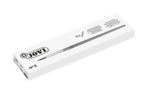 Jovi Pinceles Artisticos Pelo Poney Nº 8 - Pelo Natural - Mango de Madera - Calibre 00 al 12 - Punta Redonda - Pelo Suave - Color Varios