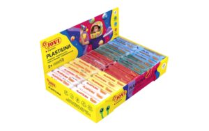 Jovi Expositor de 30 Pastillas de Plastilina 50gr - Colores Basicos - Muy Moldeable - No Se Seca - Color Surtido