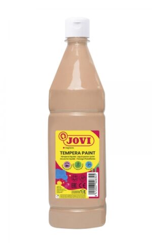 Jovi Tempera Paint Tempera Liquida 1000ml - Base Agua - Lista para Usar - Alto Poder Cubriente - Secado Rapido - Excelente Rendimiento - Facil Aplicacion - Color Ocre