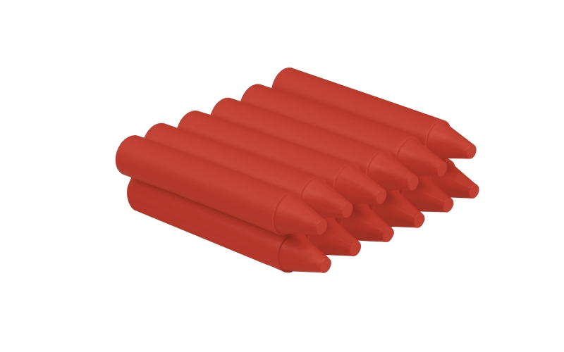 Jovi Estuche de 12 Ceras - No Manchan - No Huelen - Resistentes - Deslizan Bien - Faciles de Afilar - Desarrollan Motricidad Fina - Color Rojo