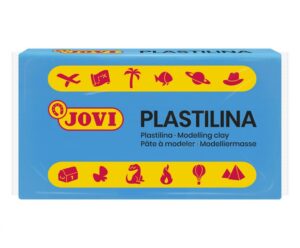 Jovi Caja de 30 Pastillas de Plastilina 50gr - Pasta Vegetal - No Se Seca - sin Gluten - Inocua - Facil de Moldear - Ideal para Figuras Voluminosas - Color Azul