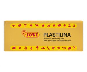 Jovi Caja de 15 Pastillas de Plastilina 150gr - 100% Vegetal - Muy Moldeable - No Se Seca - sin Gluten - Inocua y No Toxica - Color Naranja