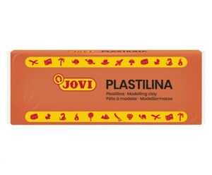 Jovi Caja de 15 Pastillas de Plastilina 150gr - 100% Vegetal - Muy Moldeable - No Se Seca - sin Gluten - Inocua - Ideal para Figuras en Volumen - Color Naranja
