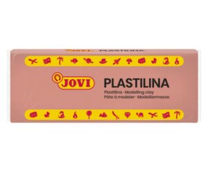 Jovi Caja de 15 Pastillas de Plastilina 150gr - Pasta Vegetal para Modelar - No Endurece - sin Gluten - Inocua y Segura - Color Rosa