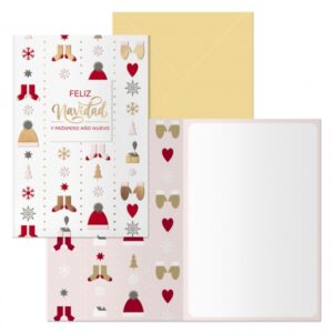 Dohe Winter Pack de 6 Tarjetas de Felicitacion Navideña con Sobre - Tamaño Cerrada 11.5x17cm, Abierta 23x17cm - Papel Offset - Impresas a todo Color
