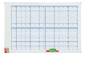 Nobo Performance Planificador Mensual de Pizarra Magnetica 725x53x1045mm - Incluye Kit de Planificacion de Imanes