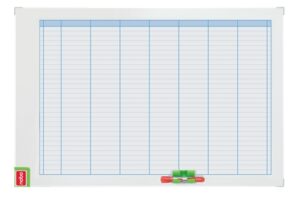 Nobo Performance Planificador Semanal de Pizarra Magnetica 710x50x1030mm - Incluye Kit de Planificacion de Imanes