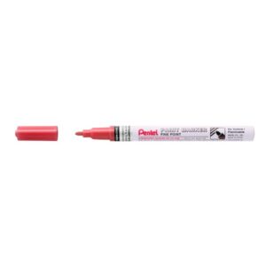 Pentel Paint Marker Marcador de Pintura - Punta Fina 2.9mm - Permanente en todas las Superficies - Resistente a Luz y Agua - Cuerpo de Aluminio - Color Rojo Perla
