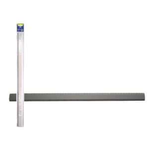 Bismark Regla Milimetrada 50cm - Fabricada en Aluminio - Con Bisel para las Lineas a Tinta - Color Aluminio