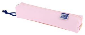 Oxford Live & Go Estuche Cuadrado Pequeño - Material Acolchado - Goma Elastica para unirlo al Cuaderno - Color Rosa