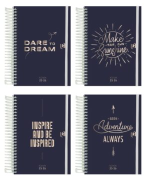 Oxford So Chic Agenda Escolar 25/26 Espiral Dia Pagina - Tamaño 8º - Tapa Extradura - Esquinas Microperforadas - Espacio para Notas - Cierre con Goma - Diseños Surtidos