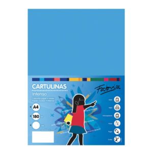 Fabrisa Pack de 50 Cartulinas 180 g/m² - Tamaño A4 - Color Azul Turquesa