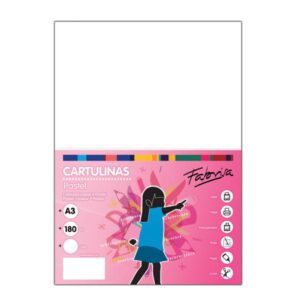 Fabrisa Pack de 25 Cartulinas 180 g/m² - Tamaño A3 - Color Blanco