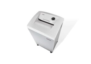Dahle 306 Team Destructora de Papel Manual Corte en Particulas P-3 - Destruye hasta 20 Hojas - Papelera de 100L - Ruedas Giratorias con Freno - Color Blanco