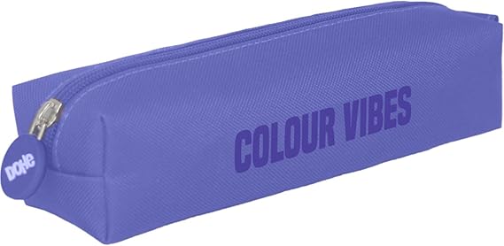 Dohe Colour Vibes Portatodo Cuadrado - Cierre con Cremallera y Tirador de Goma - Color Morado