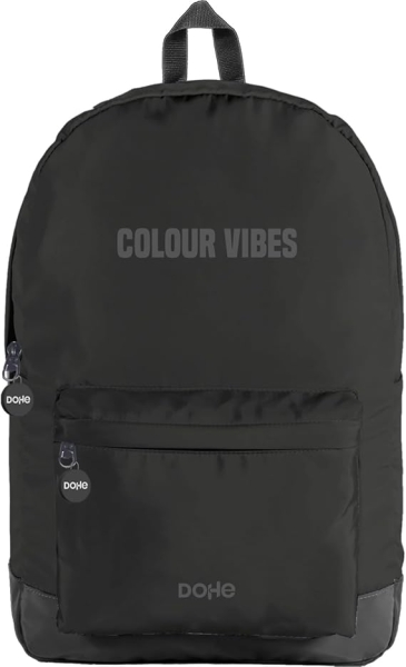 Dohe Daypack Colour Vibes Mochila Escolar - Varios Compartimentos - Asa Superior - Tirantes Acolchados y Ajustables - Fabricada en Poliester - Color Negro