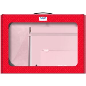 Dohe Serenity Pack de Mochila + Carpeta A4 Recambio + Portatodo Triple - Todo en un Maletin Perfecto para Regalo - Color Rosa